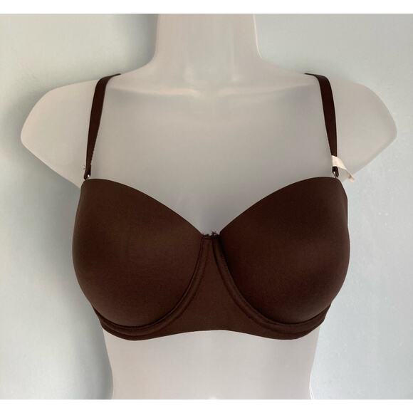 Aerie Strapless Lined Bra 34D Brown - Picture 1 of 9